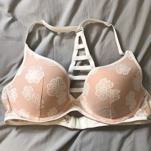 Nude push up bra with under wire support